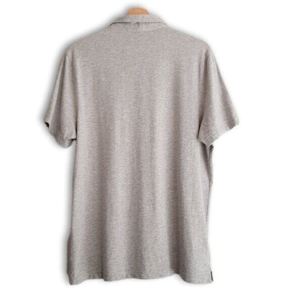 MICHAEL KORS | Classic 1/4 Button Short Sleeve Polo Top Soft Tee Gray Men's Sz L - Picture 6 of 12